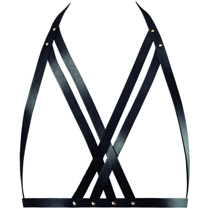 Bijoux Indiscrets Maze - Soutien-Gorge Licol Harnais Noir